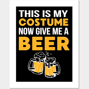 This Is My Now Give Me A Beer Skeleton Scary Beer Drinker Posters and Art